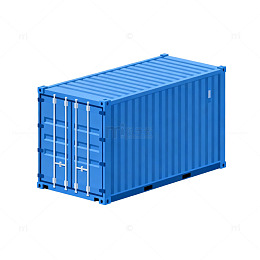 蓝色集装箱三维模型