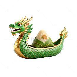 龙舟造型粽子艺术品
