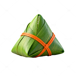 绿色粽子美食插画设计素材