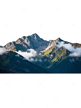 云雾缭绕高山风光