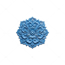 蓝色浮雕花纹装饰图案