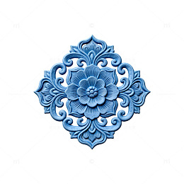 蓝色花纹装饰图案