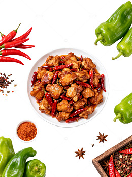 中式辣子鸡美食片