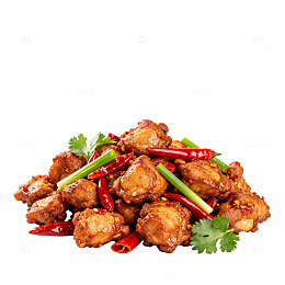 香辣炸鸡块美食