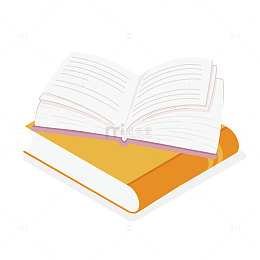 卡通书页打开图案