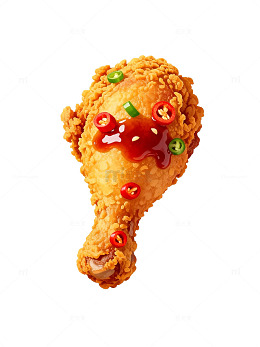 美味炸鸡鸡腿插画素材