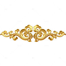 金色花纹装饰图案