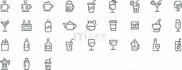饮品 标识 元素 线条