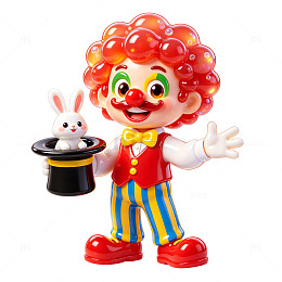 卡通小丑魔术玩具
