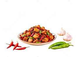 香辣鸡丁美食片