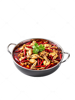 麻辣牛蛙锅美食