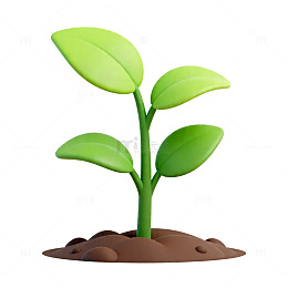 卡通风格植物生长插画