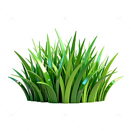 三维草丛植物建模渲染图