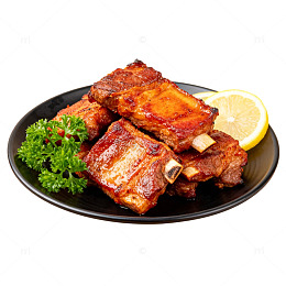 美食烤排骨西餐风格