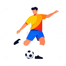 运动风格足球插画矢量素材