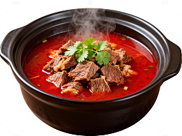 砂锅红汤牛肉