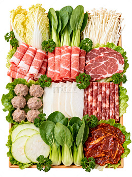 新鲜火锅食材拼盘