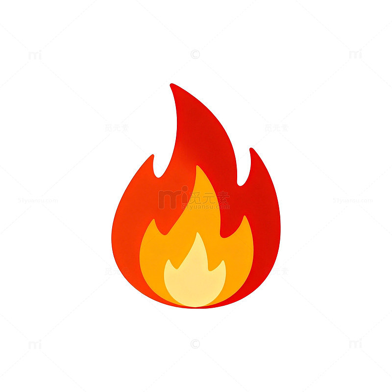 火焰图标平面设计元素