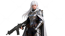 动漫风女战士科幻设计元素