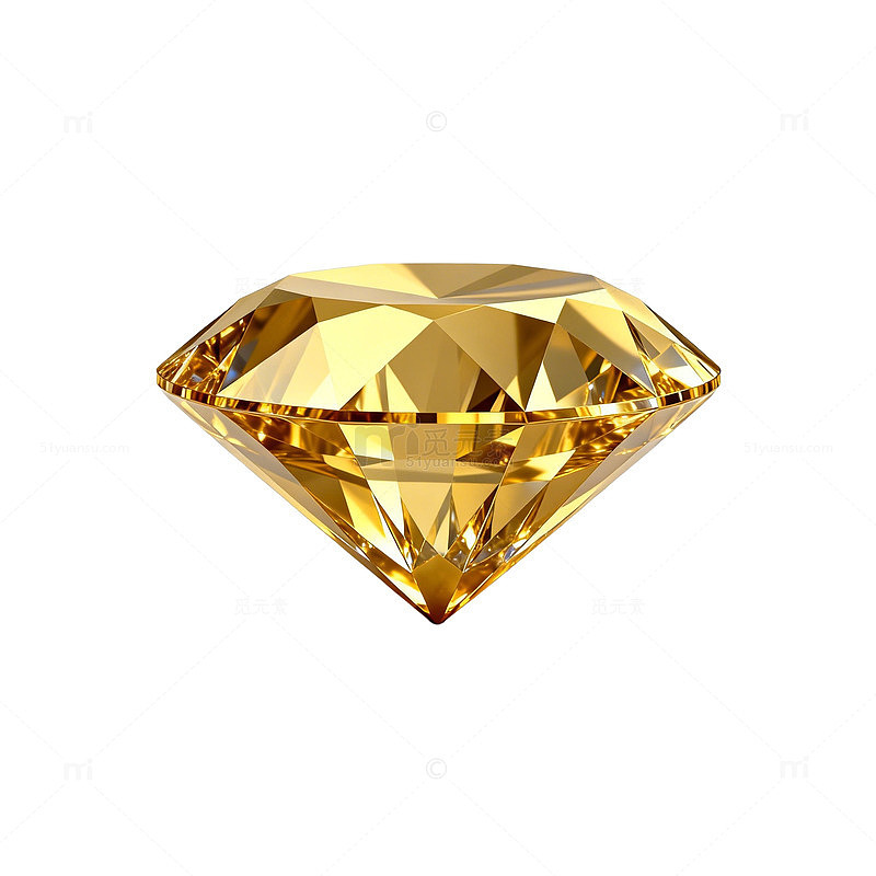 金黄色钻石珠宝插画
