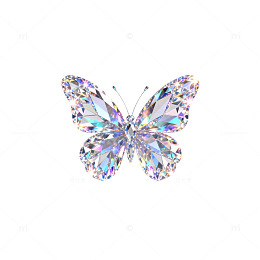 璀璨蝴蝶水晶艺术