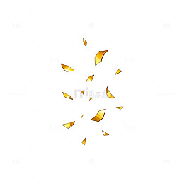 金黄色花瓣飞舞图案设计素材