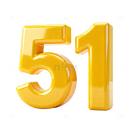 金色数字51创意艺术图