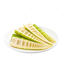 透明背景竹笋美食插画