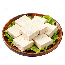 简约木盘豆腐美食