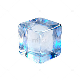 晶莹冰块特写片