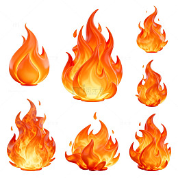 鲜艳火焰矢量图案素材