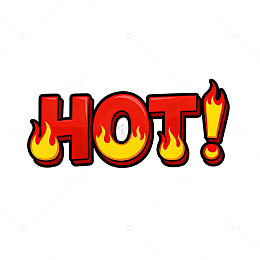 火焰风格HOT艺术字设计元素
