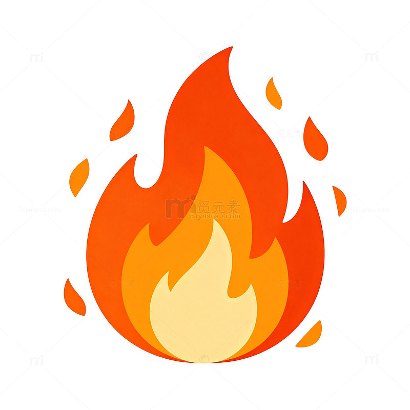 卡通火焰图案矢量设计元素