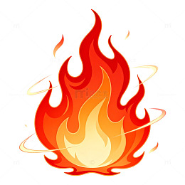 卡通火焰图案设计元素