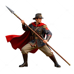 历史战士模型插画