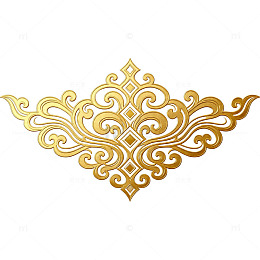 金色华丽花纹装饰图案