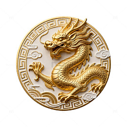 金色龙纹浮雕装饰画