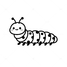 简笔画毛毛虫卡通图案