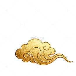 金色祥云图案设计元素