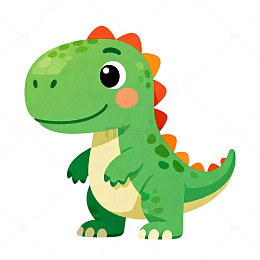 卡通恐龙插画设计素材