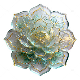玻璃雕花花朵装饰品