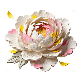 立体纸艺牡丹花装饰设计