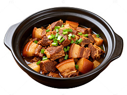 砂锅红烧肉佳肴美食片
