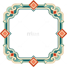 中式古典花纹边框设计元素