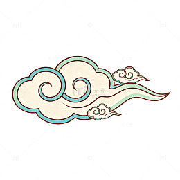 中国风云图案装饰元素矢量素材