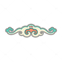 传统云纹装饰图案矢量素材