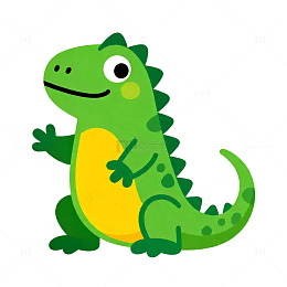 卡通恐龙插画设计素材