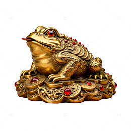 金色蟾蜍招财摆件装饰