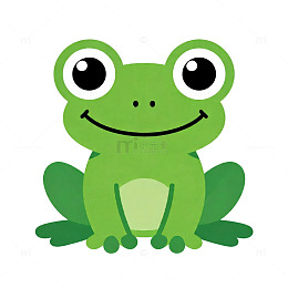 卡通青蛙矢量插画素材