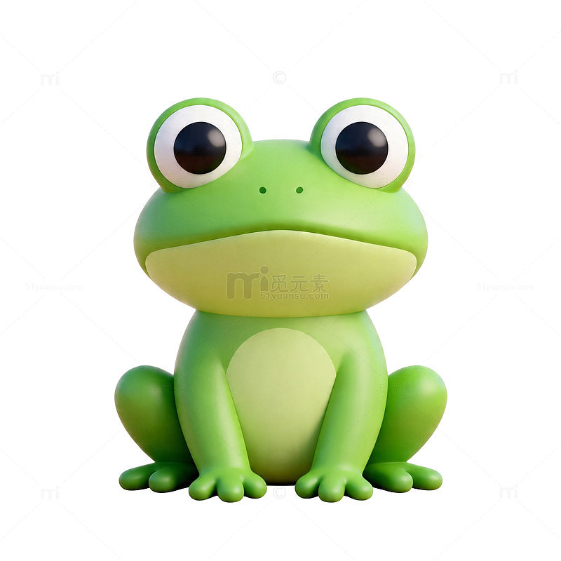 卡通青蛙可爱设计素材